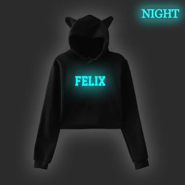 stray kids felix cropped hoodies