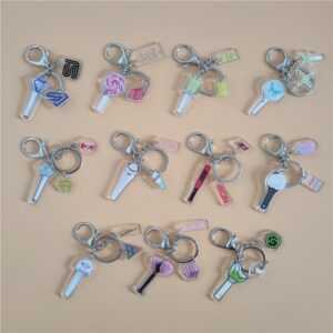 kpop mini lightstick keychains