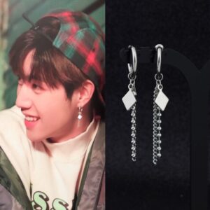 kpop idol rhombus earrings