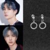 kpop idol circle ring earrings