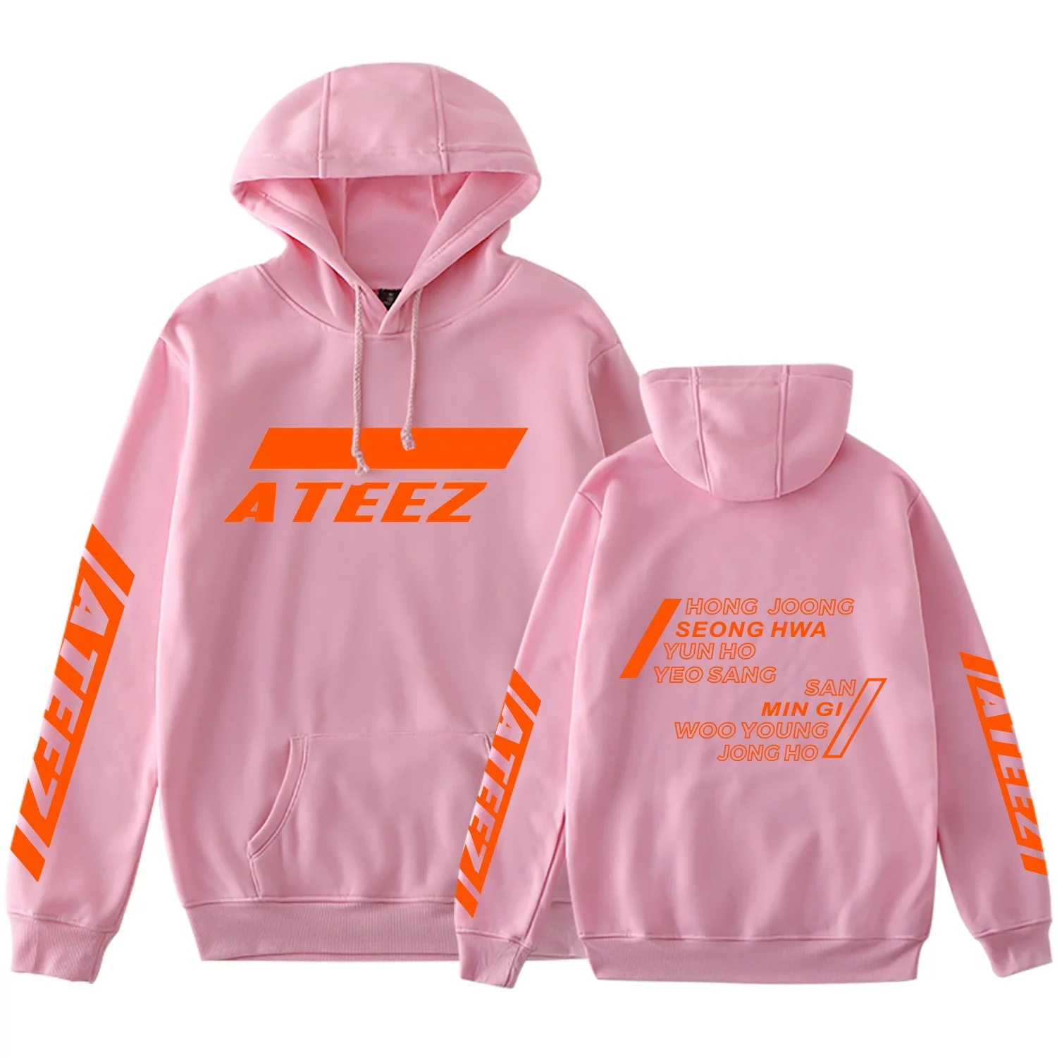 ateez harajuku sweatshirts with pocket